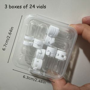 8/16/24 stuks Mini Glazen Set, Essentiële 1.5Ml Capaciteit Reisgrootte Geschikt voor Reis Essentiële Olie Make-up Verwijderaar