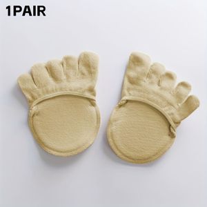 1 PAAR Zachte en Comfortabele Voorvoet Pads, Ademend, Zweetabsorberend, Geurbestendig, Anti-Frictie Vijf-Tenen Sokken, Onzichtbare Shallow Mouth Voet Pads.
