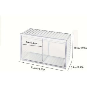 1 stuk cosmetica opbergdoos, badkamer wand cosmetica opbergdoos, wandgemonteerde opbergdoos, acryl wattenstaafjes doos, badkamer haarspeldrek, cosmetica opbergdoos