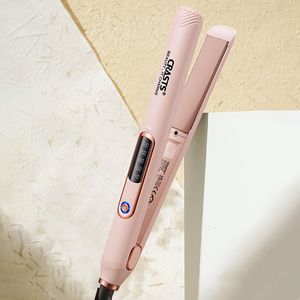 CRASTS Stijltang & Krultang met Digitaal Display - 1.5m Snoer, 220V, Geen Batterij Nodig, Keramische Verwarmingskam, voor Stijl & Krullend Haar, Roze, voor Thuis, Reizen, Salon, Haar Krultang