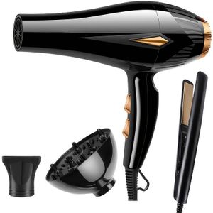 Professionele Föhn Set met Stijltang, Europese Stekker, Salon Kwaliteit, Cadeau voor Vrouwen, Haarverzorging, Styling Tool, Krachtig, Duurzaam, Ergonomisch, Compact, Stijlvol, Föhn Set, Föhn