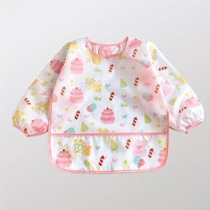 Leuke, loszittende kinderbonen met cartoon-dierenpatroon, gemaakt van polyester, met ronde hals en zakje, geschikt voor baby's van beide geslachten.