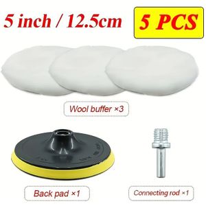 Complete Auto Detailing Kit: Polijst- & Waxspons Schijven met Pluche Pads - Ideaal voor Auto Verzorging en Onderhoud