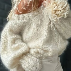 Elegante strapless trui voor dames - Zachte, chique pullover trui voor herfst/winter, dagelijkse & formele outfits - Dames trui voor kantoor, feest