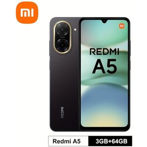 Xiaomi A5-smartphone met 3GB en 64GB opslag, 5200mAh-batterij, 120Hz 6,88-inch scherm, AI-dubbele camera en 8-core processor in Zwart, Blauw, Goud, Groen, zonder oplader