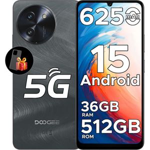 DOOGEE Note59 Pro+ Nieuwste 15 Versie 5G Smartphone 512GB ROM + 36GB RAM Core 6250mAh 6.75" HD+ 120Hz 50MP + 8MP Ontgrendeld Telefoon met OTG/GPS/NFC/Vingerafdruk