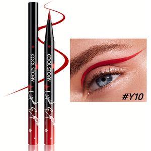 Waterproof Gekleurde Eyeliner Pen met Ultra-Fijne voor Precieze Lijnen, Levendige Kleur, Ideaal voor Feestmake-up, Feestdagen of Dagelijkse Uitdrukking