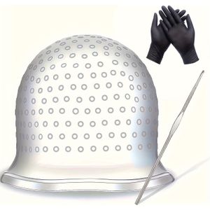 Herbruikbare professionele haarverf highlight cap met haak, haarstijl, haarverf gereedschap en accessoires, wasbare highlight cap, salon kwaliteit highlight cap, haarverf ki