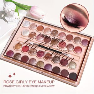 Anna Rose 19+ Kleuren Oogschaduw Palet met Kwast, Mat & Shimmer, Multi-Kleur Glitter, Hoge Pigmentatie, Waterdicht & Zweetbestendig, Essentiële Cosmetica voor Halloween, Kerstmis, Muziekfestivals