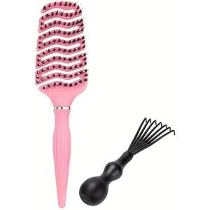 1/2 stuks Plastic Nylon Haarborstel Anti-Statische Ontwar Kam Vrouwen Nat Massagekam Krullend Groot Design voor Alle Haartypes