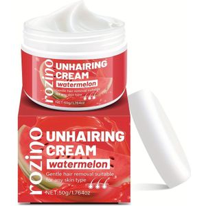 ROZINO Watermeloen - 5-Minuten Snelle Haarverwijdering, Zacht & Niet-Irriterend, Alcoholvrij, voor Oksels, Benen, Armen, Intieme Delen, Borst