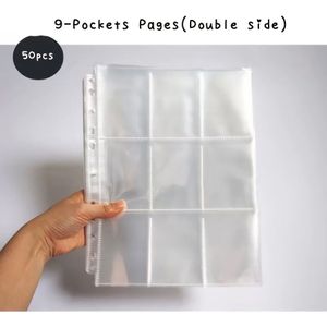 50 Sheets/package 900-pocket A4 11-hole Clear Pp Dividers For Scrapbooking Albums And Binders
