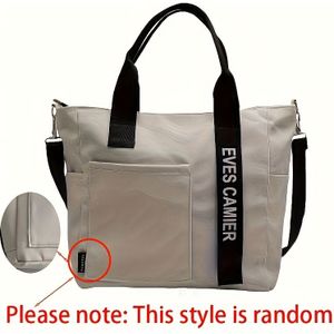Durable Fabric Tote Bag With Adjustable Shoulder Strap, Multiple Pockets, And Zipper Closure - Ideal For Commuting, Traveling, And Daily Work, Neutral Design Suitable For Men And Women