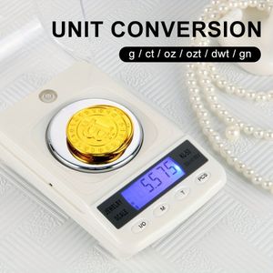 FODWET Hoge Precisie 0.001g Multifunctionele Flip Weegschaal, Draagbare Sieraden en Gouden Zilveren Weegbalans voor Edelstenen en , Plastic, Vereist 2 AAA Batterijen (Niet Inbegrepen), FODWET