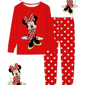 Meisjes Pyjama Set met Lange Mouwen en Lange Broek | Disney-licentie, Comfortabele Zachte Stof, Ademend, Losse Pasvorm, Ronde Hals, Cartoon , Geschikt voor Herfst/Winter