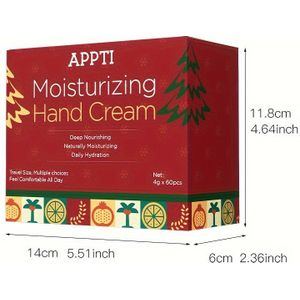 APPTI 60-Pack Hydraterende Handcrème Cadeauset - Vochtinbrengende Handlotion met E, , Alcoholvrij voor Alle Huidtypes, Diepe Voeding en Dagelijkse Hydratatie