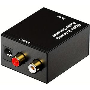 Digitale naar analoge audiobewerker, 192KHz, USB-aangedreven, 5V werkvoltage, compatibel theater, PS3, PS4, , Blu-ray, , coaxiaal/fiber optisch naar L/R RCA-uitgang