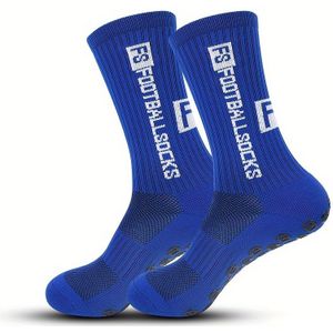 1/3 Dubbele Stip Lijm Heren Voetbalsokken Antislip Sportvloersokken Vier Seizoenen Heren Mid-Kalf Sokken