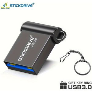 STICKDRIVE Mini Metal USB 3.0 Flash Drive - Snelle Overdracht voor Foto's, Documenten & Video's - Compatibel met Laptops, PC's & - Verkrijgbaar in 128GB, 64GB & 16GB