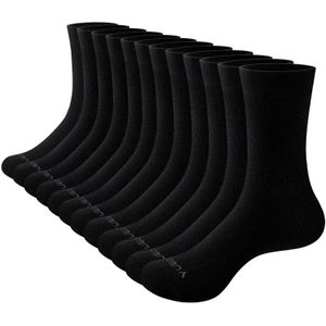 GiveGift 12 Paar Heren Klassieke Ademende Comfortabele Zakelijke Casual Sokken, Zachte Losse Sokken voor Dagelijks Gebruik in de Zomer - Zwart Grijs Blauw UK 6-13, Multipack van 5