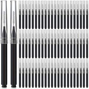 80-Pack Nylon Wenkbrauw Borstels met Doppen, Mini Wimperkam Make-up Tools, Geurloze Schoonheidsverzorgingsaccessoires voor alle Huidtypes, Palm Brush Bristle Materiaal