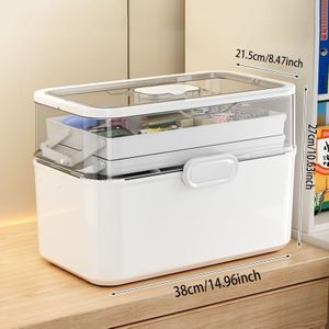 Opvouwbare Plastic Naaien Handwerk Gereedschapskist | Geschikt voor Pillendoos Opbergen, Haaraccessoires, Kunstbenodigdheden, Cosmetica, met Handvatten, Geweldig voor Thuisopslag