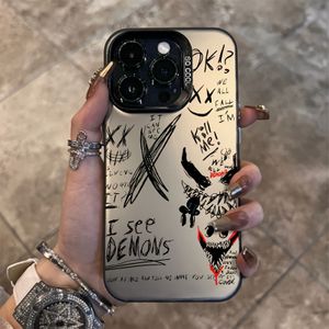 Trendy Phone Case Featuring A Graffiti Devil Design, Compatible With Iphone Models Including 16promax, 16pro, 16plus, And Down To 11. This Stylish Cover Provides Shock Absorption.