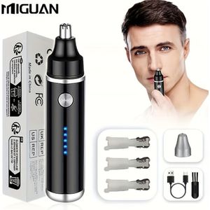 Elektrische Neushaartrimmer met Oplaadindicator, Pijnloze Wenkbrauw- en Gezichtsverwijdering voor Mannen en Vrouwen - Compact en Draagbaar, 500mAh Lithiumbatterij, USB-Opladen, Ideaal Cadeau