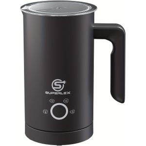KitchenApp Melkopschuimer elektrisch, Opschuimen en verwarmen, 4 in 1 melkopschuimer, 350ML, Zwart