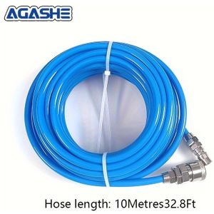 Agashe Flexible Polyurethane (pu) Air Hose 10/20/30m Connect And Plug - Acid And Resistant, Ideal For Air Compressors, Automotive Repairs, And Woodworking, Hose Pipe