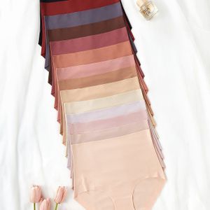 14-Pack Elegante Hoge Taille Naadloze Dames Slips, Kleur, Polyamide 75% Elastaan 25%, Gebreide Stof, 165gsm, Fit Ondergoed