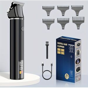 Herenschaar, Elektrische Haarknipper voor de Heren, USB-Snellader, Scheerapparaat en Schaar, Thuis Kapselgereedschap met 6 Maat Kammen, Verrassingsgeschenken