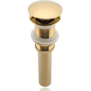 1pc Golden European -up Drain Stopper - Anti-clog, Odor-proof Sink Filter With Brushed Golden Finish For Bathroom And Kitchen Sinks,