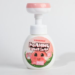 Vaneria Flower Hand Wash - Bloemenfoam Body Wash met Kokosolie & , Hydraterende Exfoliërende voor Alle Licht Beige Typen, Unisex Volwassen Huidverzorging, Elegante Roze Ontwerp, Hydraterende Wash