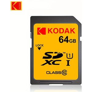 Kodak Originele SD-kaart 32GB, 64GB, 128GB SDXC Geheugenkaart C10 USH-1 U1/4K/V30 voor Camera, Auto, DV, SLR