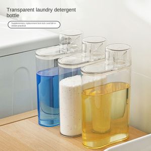 Laundry Detergent Dispenser, Refillable Detergent Bottle With Cap, Leakproof Empty Lotion Sub Bottles Supplementary Container Travel Liquid Bottle For Laundry Room