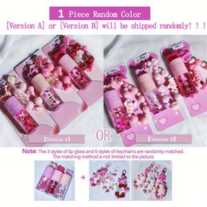 1 stuk Kleurveranderende Hydraterend Lipgloss met Sleutelhanger - Warm Water Glans Formule, Glinsternde Afwerking & Gladde Textuur