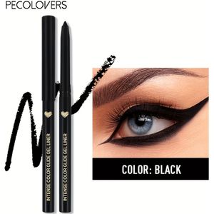 5 stuks Waterdichte Zwarte Eyeliner Gel Potlood Langdurige Natuurlijke Zachte Vloeiende Gemakkelijk Te Matte Snel Drogende Niet-Vlekkende Ooglijner Gel Pen Make-up