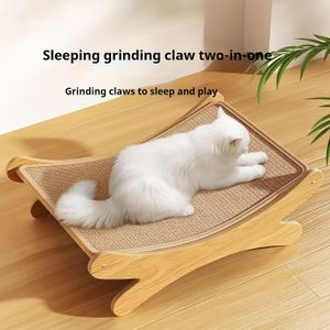 Sisal Rope Cat Scratcher Lounge With Integrated Play Mat - Scratch-resistant Sofa Design For , Multi-functional Sleeping & Grinding Claw -one