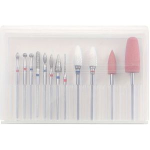 12pcs Nail Drill Bit Set Made Of Diamond Dust, Silicone, And Ceramic, Odorless, Suitable For And Pedicures - Includes Polishing And Cuticle Removal Tools Of High .