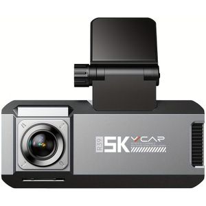 3-kanaals 5K Dash Cam met ingebouwde GPS en 5G WiFi, UHD 4K+1K+1K Triple Car Camera met 3.99" IPS-touchscreen, 4K+1080P voor- en achtercamera, 64GB kaart inbegrepen, 24 uur parkeermodus