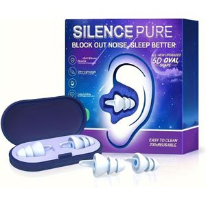 Herbruikbare Gel Oordopjes voor s & - 35dB Gegarandeerd Ruisonderdrukking, 3D-Ovaal Ontwerp, Gemakkelijk in Gebruik, Geschikt om te Slapen, Concertbezoek, Werk en Motorrijden