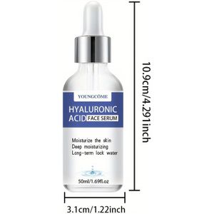 30ml/50ml Puur Hyaluronzuur Gezichtsserum, Met Plantaardige Squalaan, Verfrissend En Niet-Vettig Gezichtsserum, Verbetert De Hydratatie Van Droge Huid, Voedt Droge En Ruwe Huid