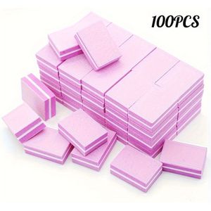 100st Dubbelzijdige Mini Polijst Vijl Blok Pedicure Manicure Verzorging Nail Art Buffer Manicure Pedicure Nagelvijl Gereedschap