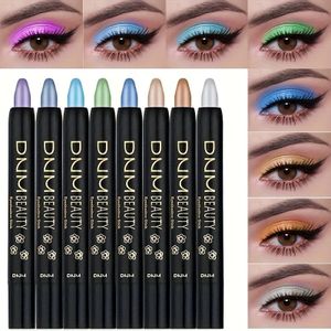 8-delige Waterdichte Langhoudende Oogschaduwset - Levendige Glanskleuren in Zwart, , Roze, Blauw, Groen, Wit, Geel, & Grijs - Vlekbestendige Oogmake- voor Gedurfde & Subtiele Looks
