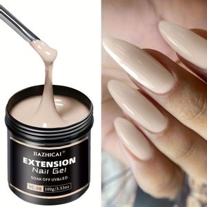 100G Uithardende Nagelverlengingslijm - Kristalhelder, Wit, Melkige Jelly, Lichtroze, Roze, Nude - Glad, Sneldrogend, Perfect voor Nail Art en Salon Gebruik