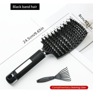 2-Pack Gekamde Borstel met Ventilatie en Reinigingsklauw | Geschikt voor Haar, Massage Borstel voor Alle Haartypes, Zacht voor Hoofdhuid en Haar, Ideaal voor Dagelijks Gebruik