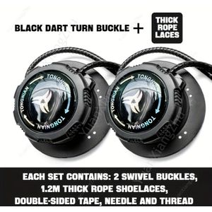 1 automatische veters zonder veters, draaibare gesp, elastische veters, sneakers, volwassen dikke ronde schoenveter, schoenveters zonder veters