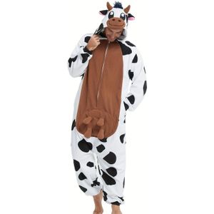 Gezellige Heren Fleece Dieren Onesie Pyjama's - Met Capuchon, Lange Mouwen Slaapkleding voor Herfst/Winter | Perfect voor Halloween & Kerstfeesten
