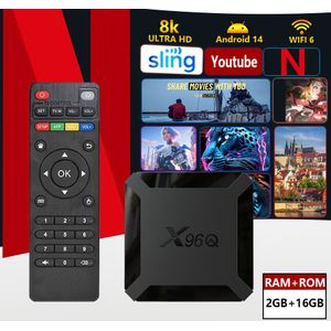 Verbeterde TV met 2+16G Geheugen, Verander het in een Smart TV! 10 TV Box ��– Uitgerust met een Krachtige -Core Processor, Ondersteunt Stabiel WiFi en Bedraad Netwerk